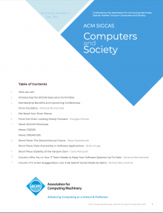 Computers and Society Volume 50 Number 3 December 2021 Edition Now Available